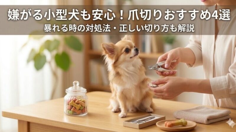 嫌がる小型犬も安心！爪切りおすすめ4選と暴れる時の対処法・正しい切り方