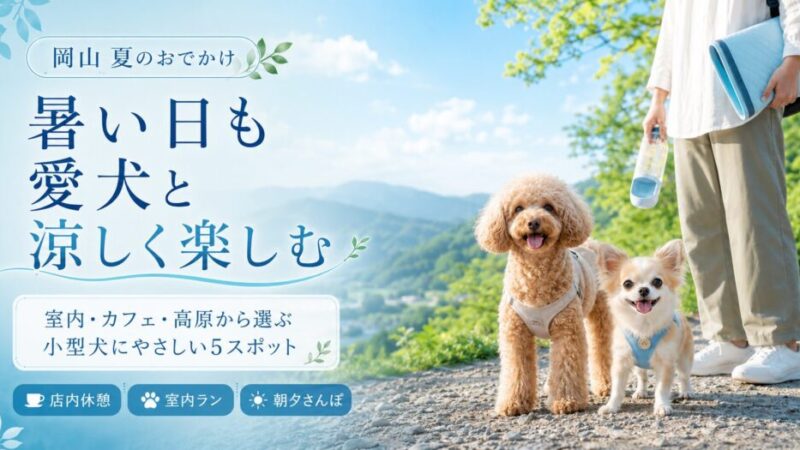 岡山で夏でも小型犬とお出かけしやすいスポット5選！涼しく過ごすコツと注意点を解説