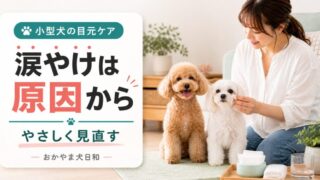 小型犬の涙やけ対策完全ガイド！原因・フード・拭き方・病院に行く目安を解説 