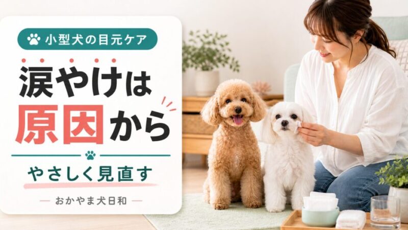 小型犬の涙やけ対策完全ガイド！原因・フード・拭き方・病院に行く目安を解説