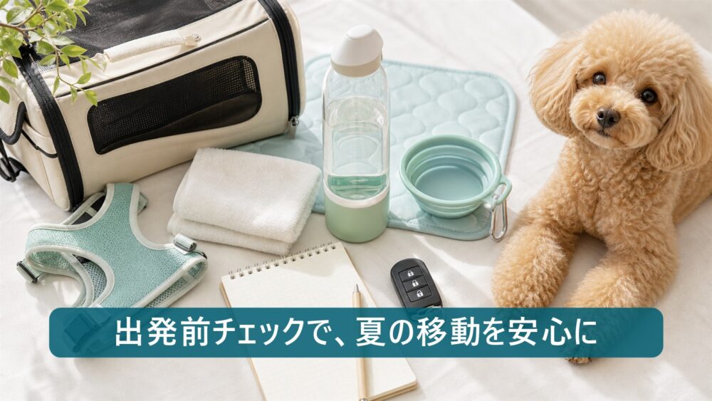 小型犬との夏ドライブ前に用意したい持ち物チェック