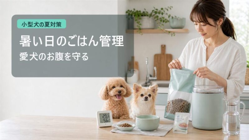 小型犬の夏の食中毒対策ガイド！傷みやすいフード・水・おやつの管理方法を解説 